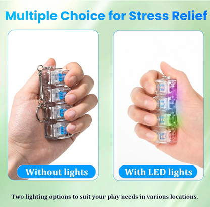 Smarvo 2 Pcs Keyboard Fidget Toy for Adult, White 4-in-1 Loud Stress Relief Fidget Keyboard for Anxiety Decompression (White)